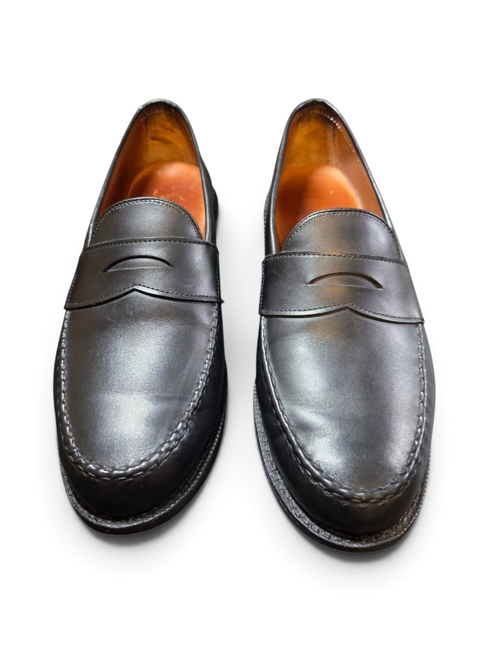 Allen Edmonds Patriot Black Leather Penny Loafers 11 EEE Extra Wide USA Made